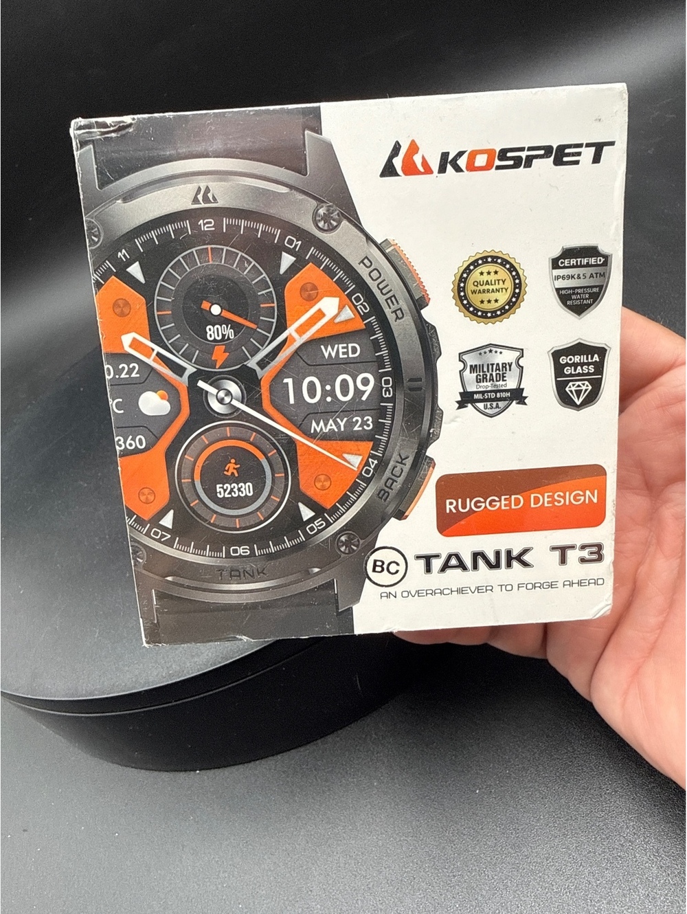Kospet Tank T3 Rugged Smartwatch with 1.43" AMOLED Display and 170+ Sports Modes